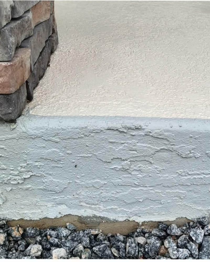 Rust stain on an exterior ledge after cleaning by H&S Home Services